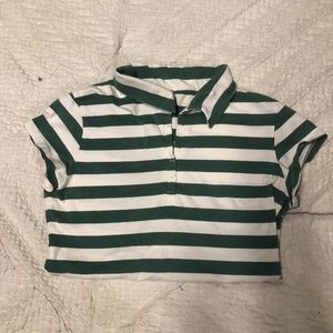 Polo style stripe top